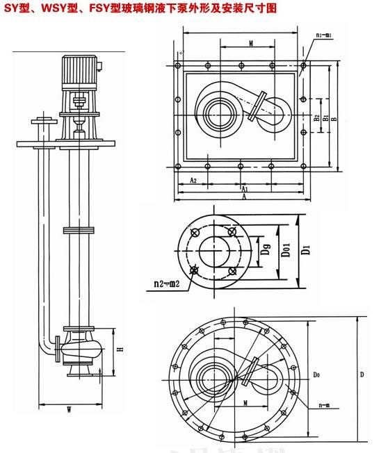 FSY型、WSY型立式玻璃鋼液下泵